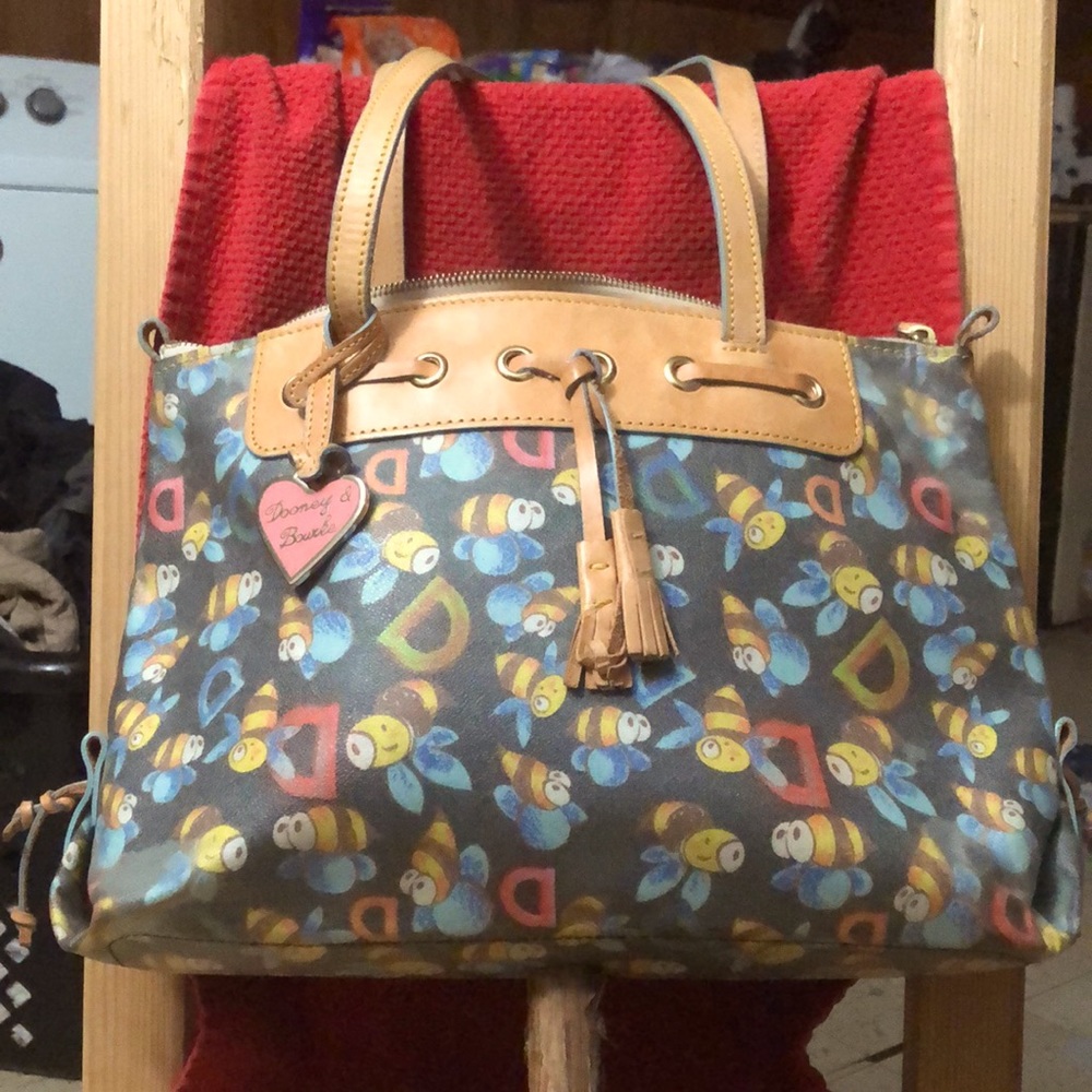 Dooney & Bourke Bumble Bee Tassel Handbag vintage